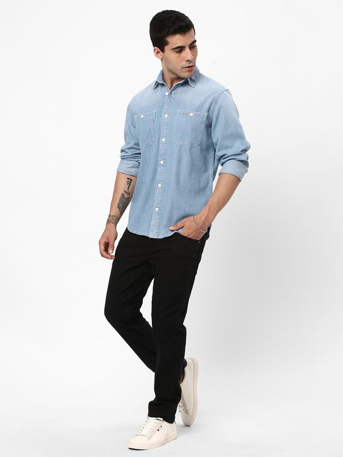 R&B Men's Denim Regular Fit Shirt image number 1