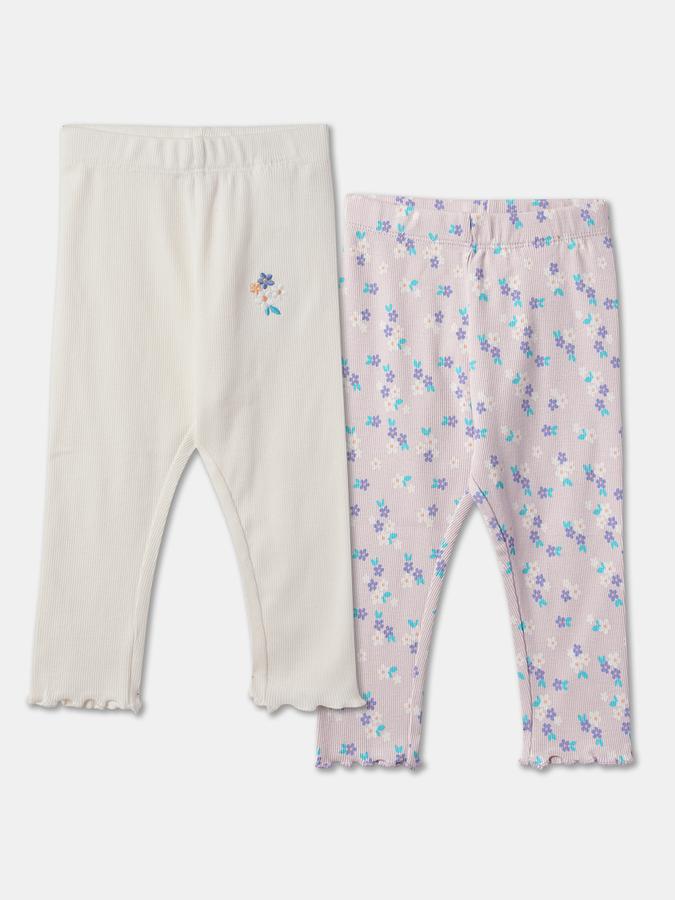 Girls Pack of 2 Floral Print Leggings
