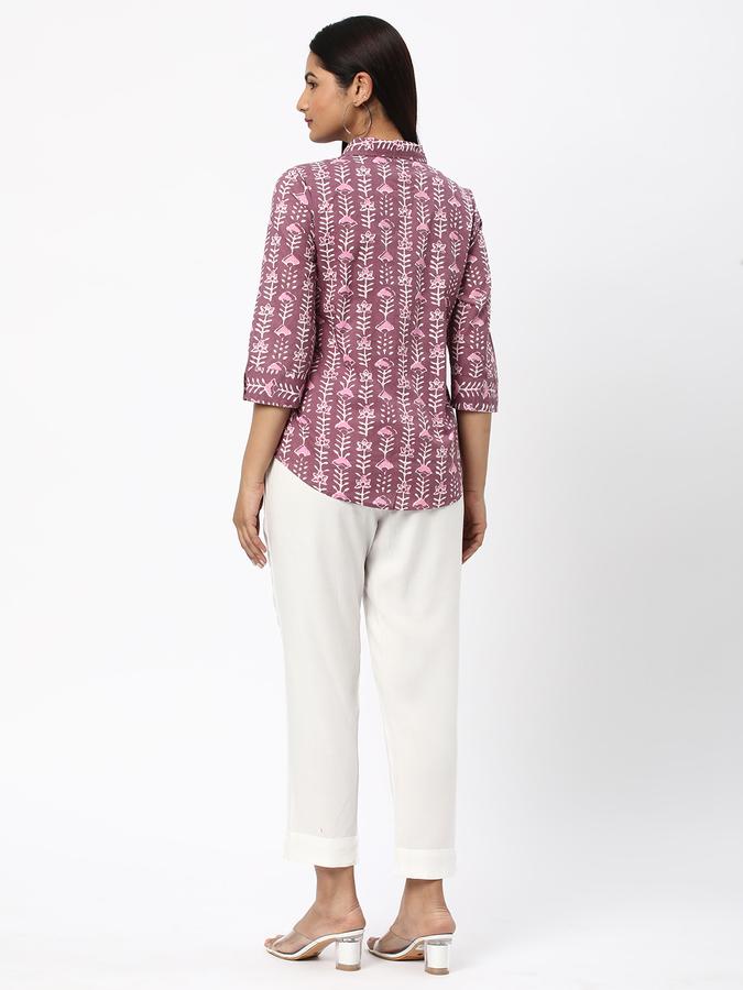 R&B Women's Printed Cotton 2Pcs Fusion Set 3Q Sleeve image number 2
