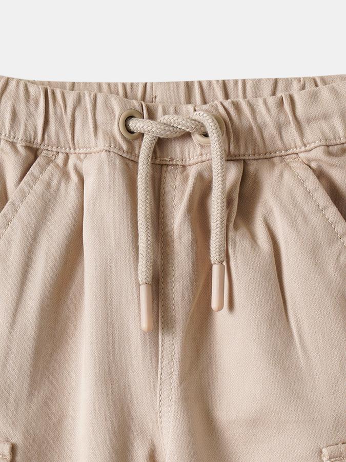 Boys Cotton Regular Fit Drawstring Waist Cuffed Hem Joggers