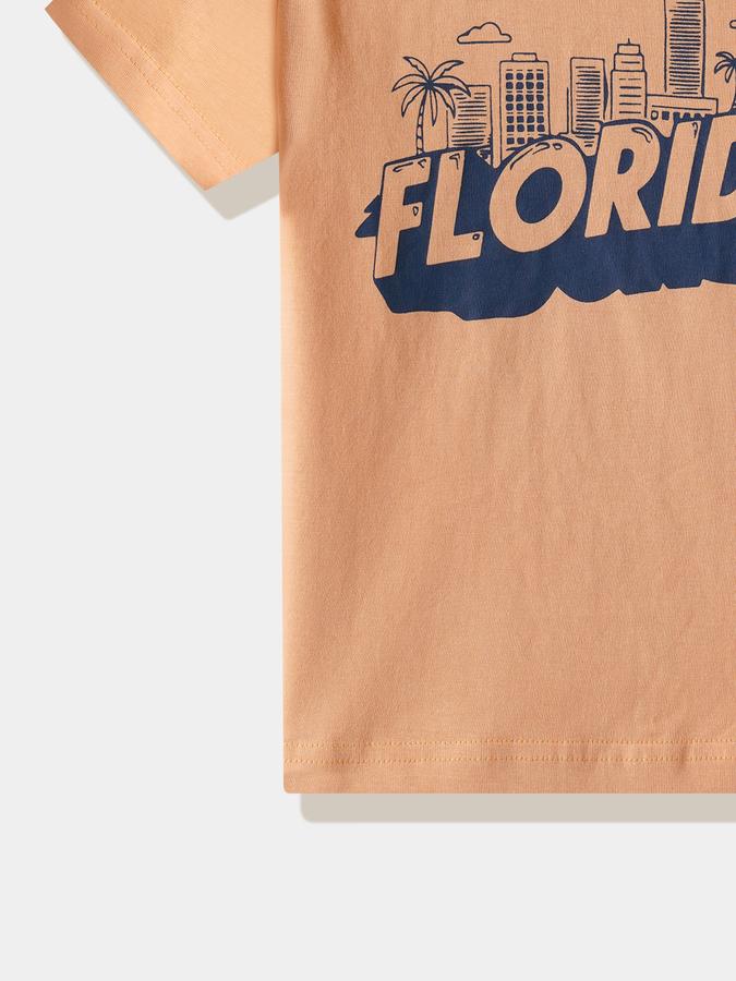 Boys Cotton Regular Fit Crew Neck Graphic T-shirt