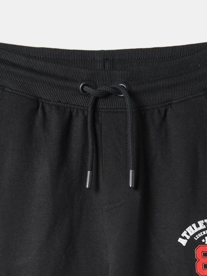 Boys Typographic Print Joggers with Drawstring Waist image number 3