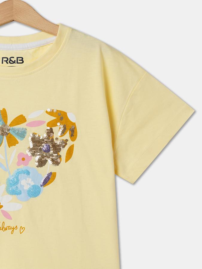 R&B Floral Print Round-Neck Top image number 2