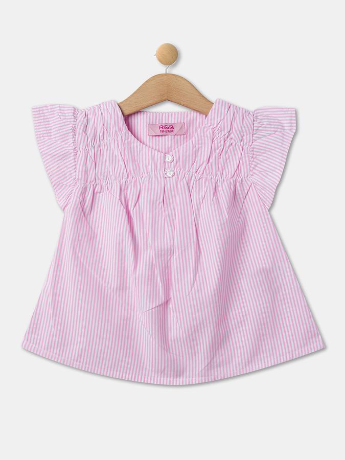 R&B Girl's All Over Printed Short Sleeves Top & Bottom Sets image number 2