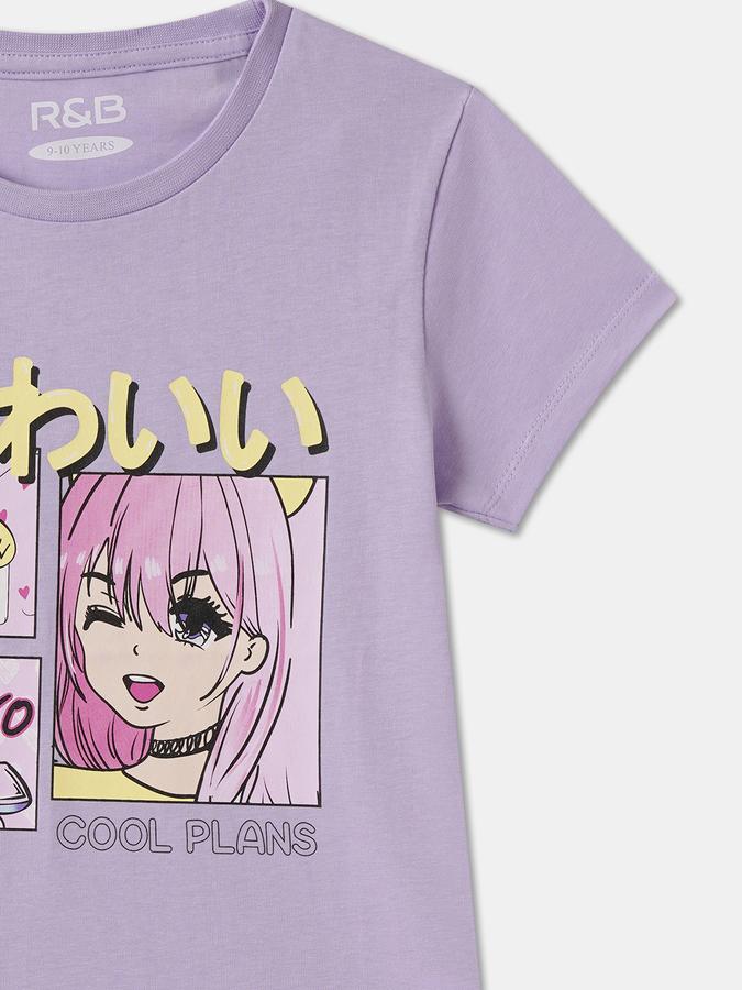 Girls Regular Fit Short Sleeve Crew Neck T-Shirt