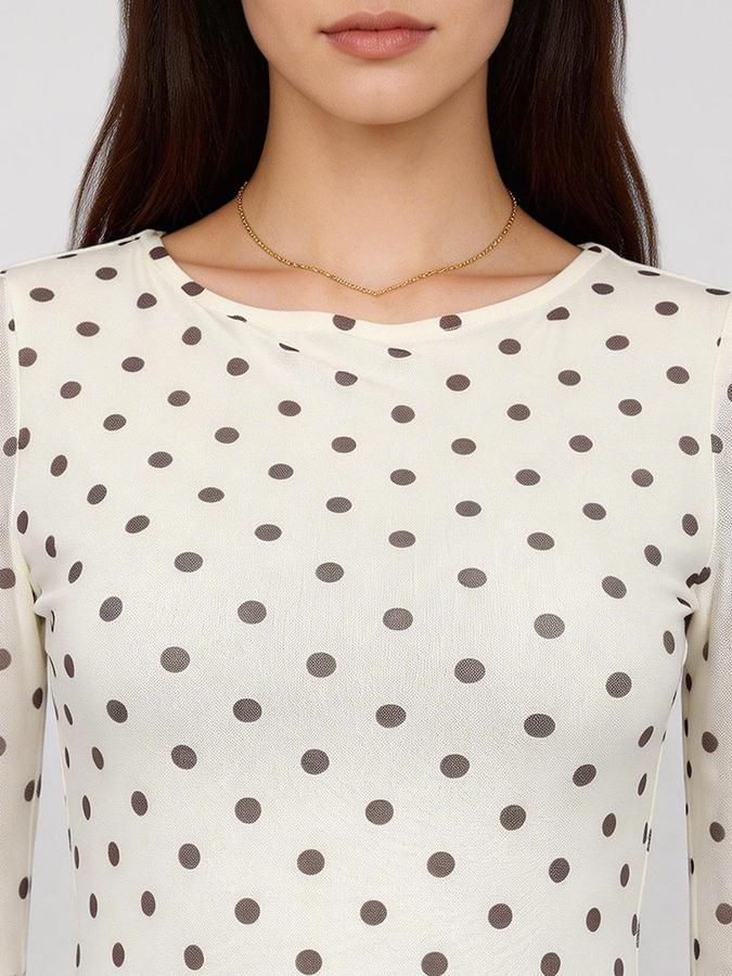 R&B Off White Printed Women Fitted Dress