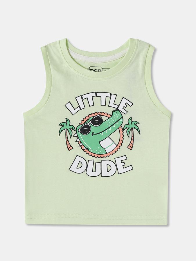R&B Baby Boys Graphic Print Pure Cotton Regular T Shirt 