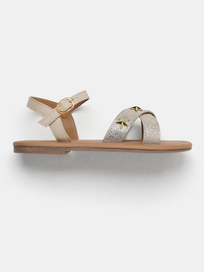 R&B Girls Gold Sandals image number 1