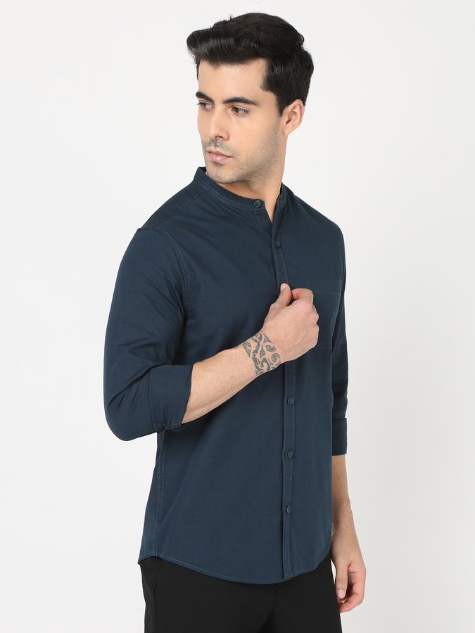 Men Regular Fit Shirt Mandarin Collar image number 2