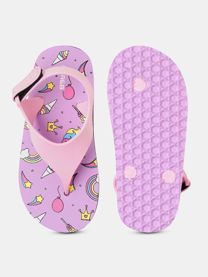 Girls Open-Toe T-Strap Flip-Flops image number 3