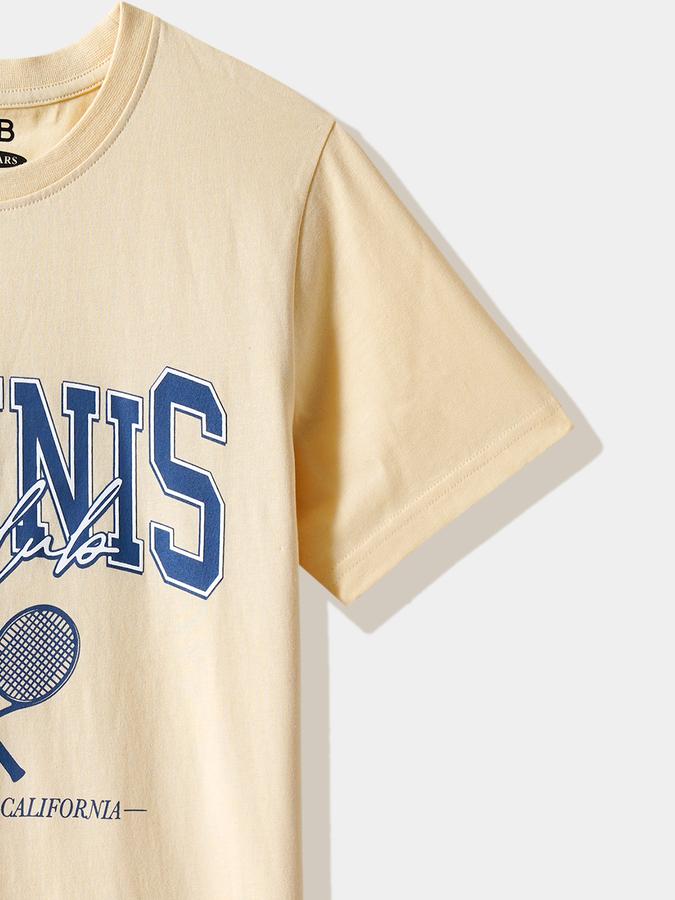 Boys Cotton Regular Fit Crew Neck Graphic T-shirt