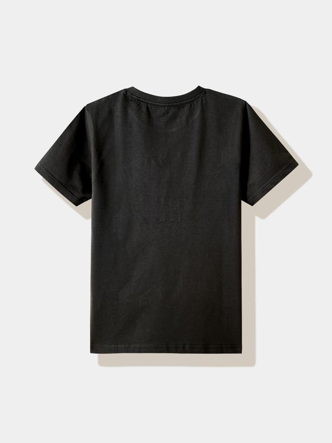 Boys Cotton Regular Fit Crew Neck Graphic T-shirt