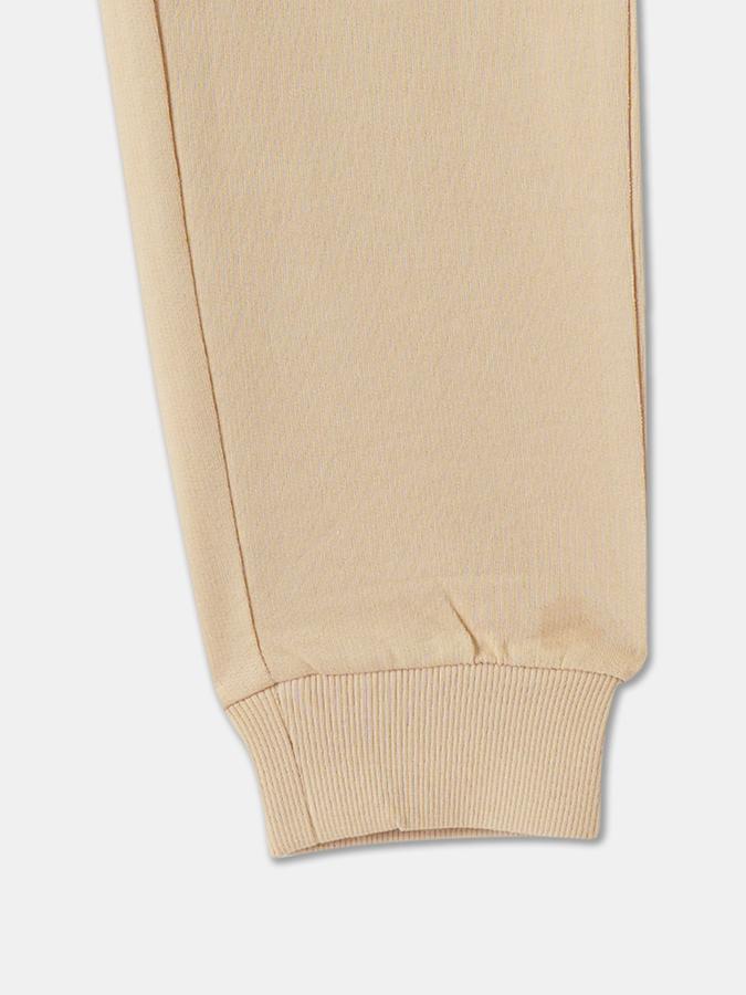 Boys Cotton Regular Fit Drawstring Waist Cuffed Hem Joggers