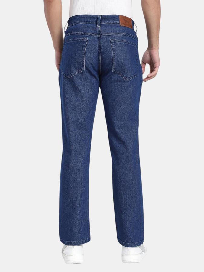 R&B Navy Blue Straight Fit Men Mid Rise Jeans