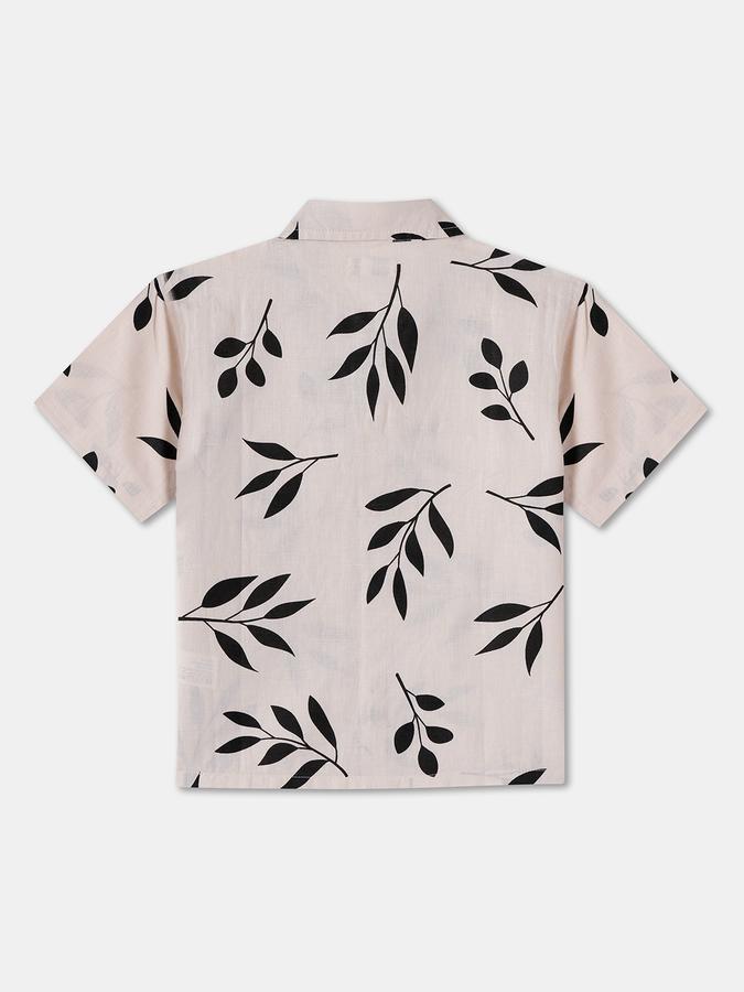 Boys Regular Fit Short Sleeve Camp Collar Shirt