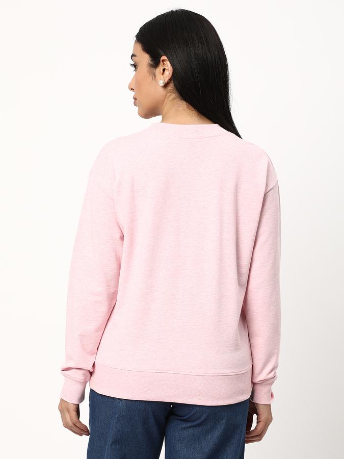 Women Cotton Regular Fit Round Neck Graphic Sweatshirt