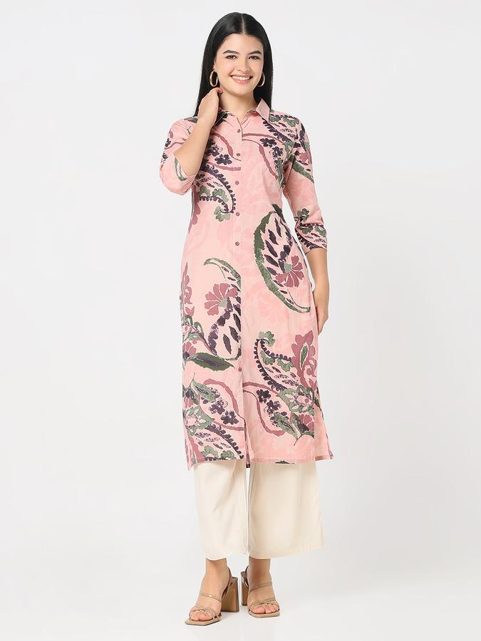 Women Printed Straight Kurta image number 1