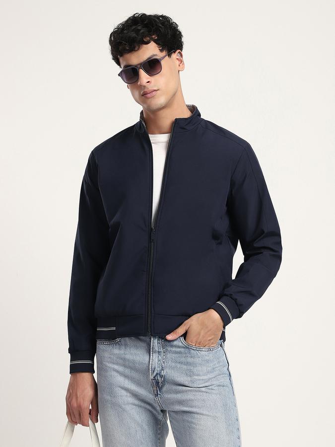 Men Polyester Slim Fit Bomber Jacket