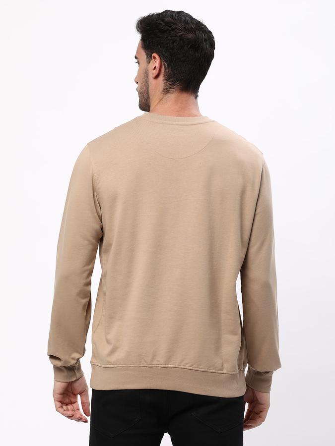 Men Regular Fit Typographic Print Round-Neck Sweatshirt image number 2