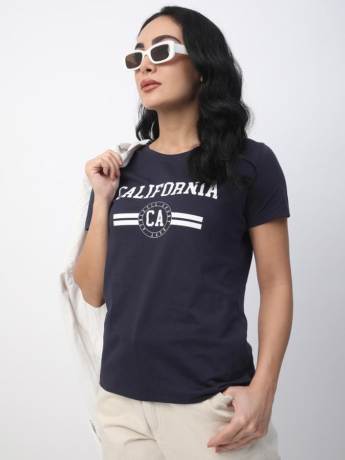 Graphic Print Women Round Neck T-Shirt