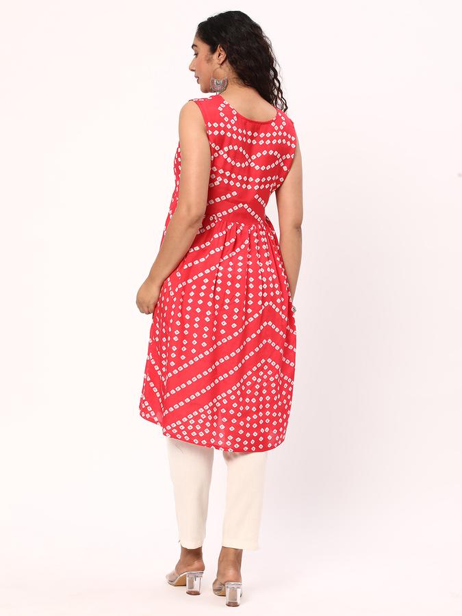 R&B Women's Printed Flared Kurta Sleeveless image number 2