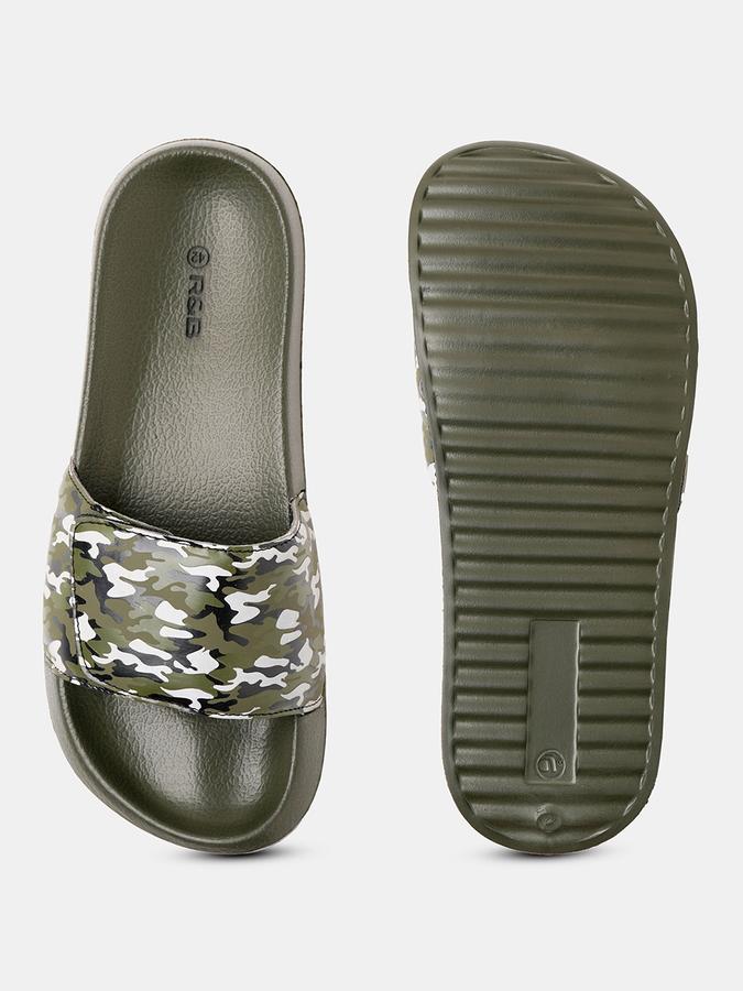 R&B Men Printed Sliders With Velcro image number 3