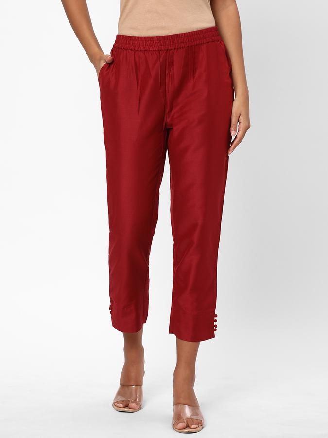 R&B Women Ethnic Wear Maroon Pants