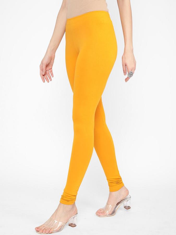 R&B Women Mustard Solid Leggings