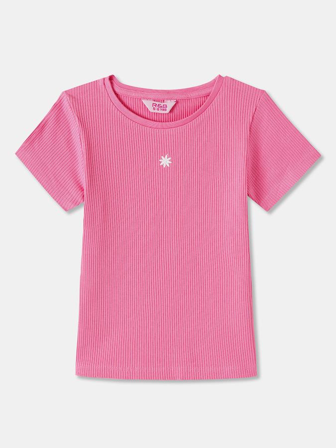 Printed Top with Crew Neck and Short Sleeves image number 2