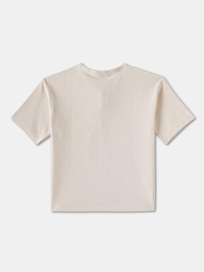 Boys Cotton Regular Fit Henley Neck Solid T-shirt