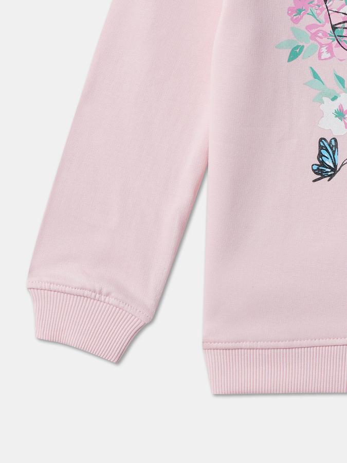 Girls Graphic Regular Fit Long Sleeve Crew Neck SweaT-Shirt