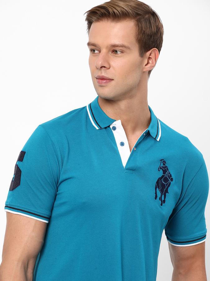 R&B Men's Chest & Sleeve Embroidered Polo image number 0