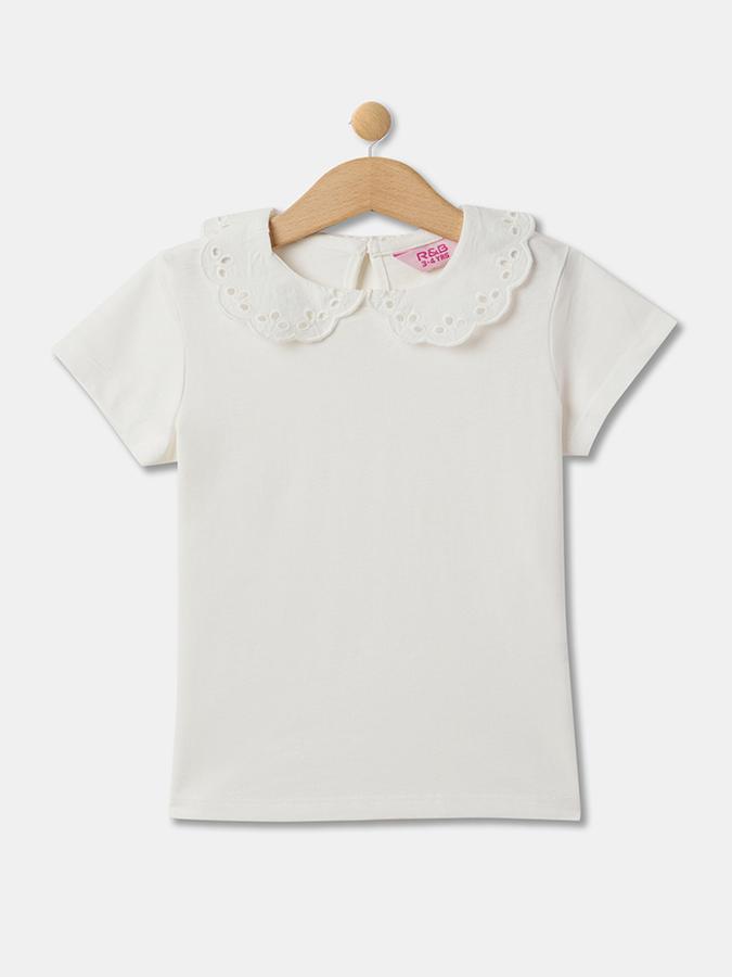 Round-Neck Top with Short Sleeves  