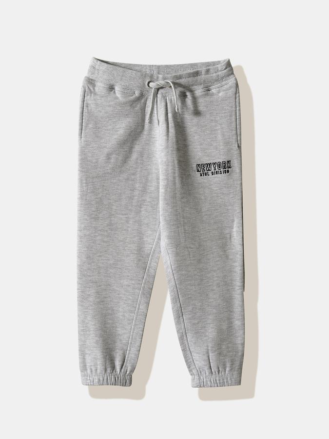 Boys Cotton Embroidered Sweatshirt And Drawstring Joggers Set