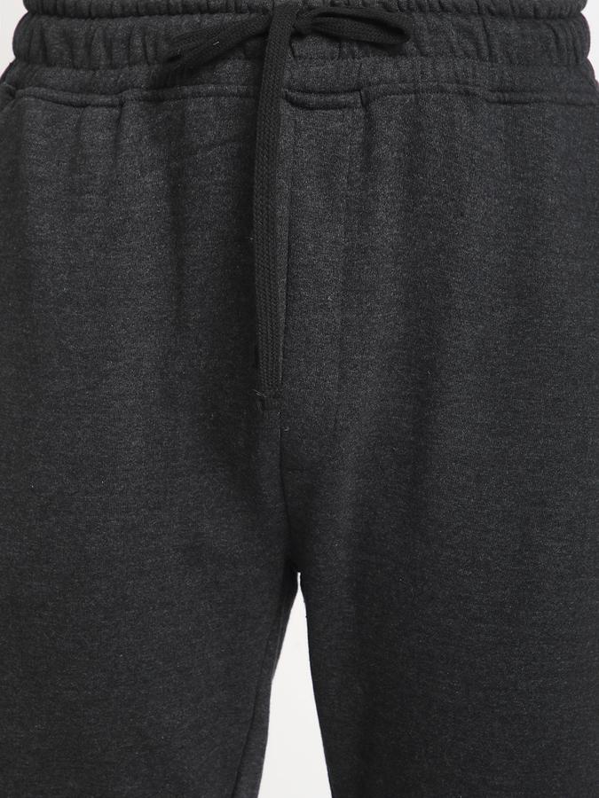 Men Cotton Regular Fit Drawstring Waist Cuffed Hem Trackpants