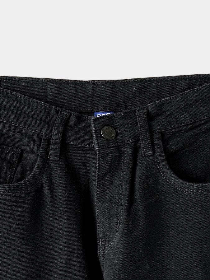 Boys Denim Regular Fit Button Waist Clean Look Jeans