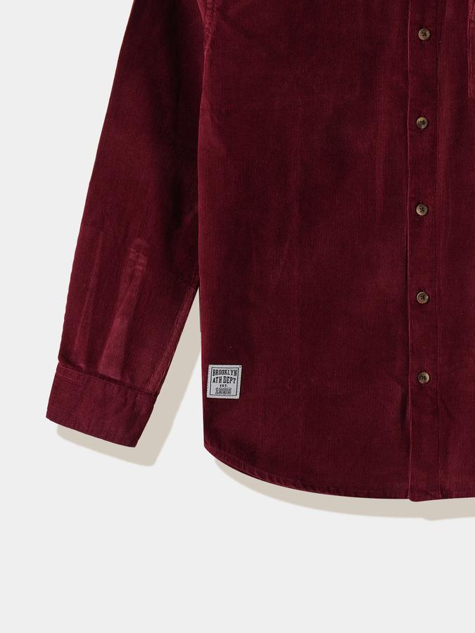 Boys Cotton Regular Fit Long Sleeve Solid Shirt