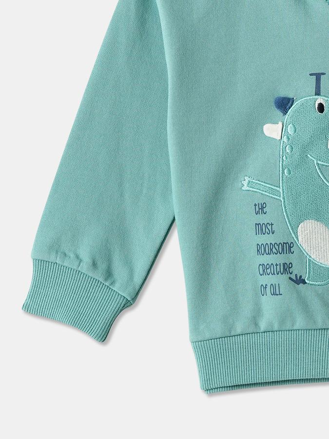 Boys Cotton Relaxed Fit Hooded Graphic Hoodie