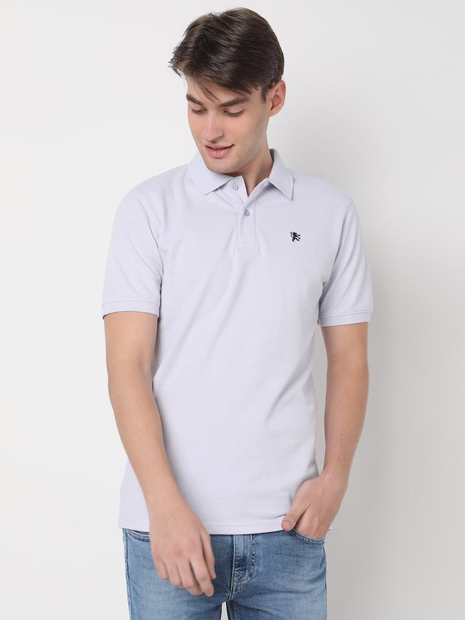 Men Regular Fit Polo T-Shirt with Logo Embroidery image number 0