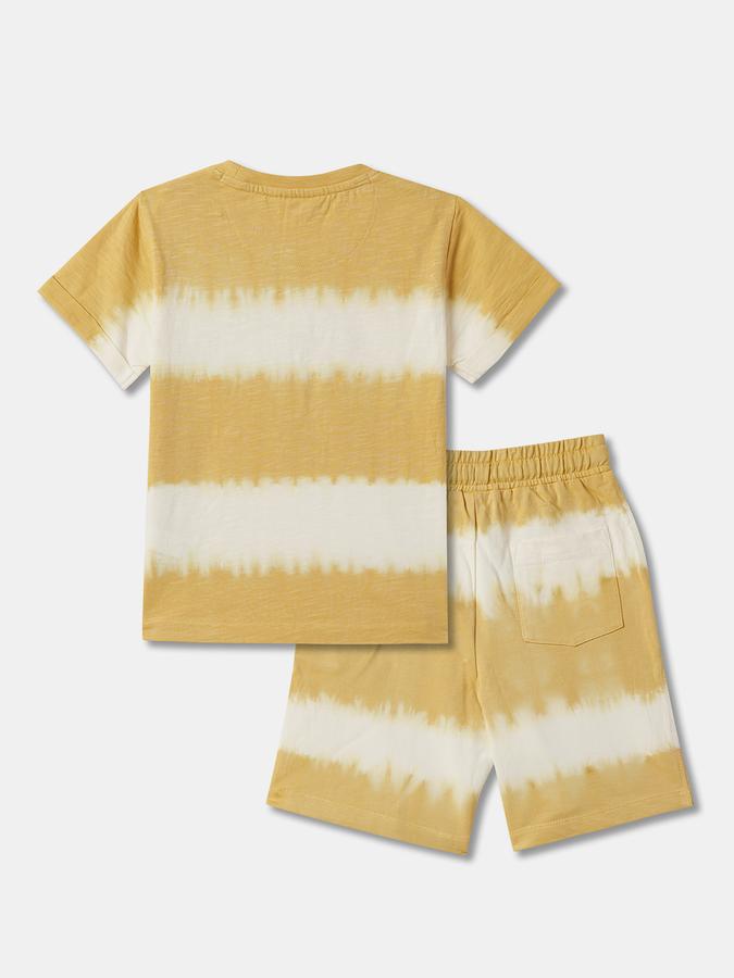 Boys Typographic Print T-Shirt & Shorts image number 1