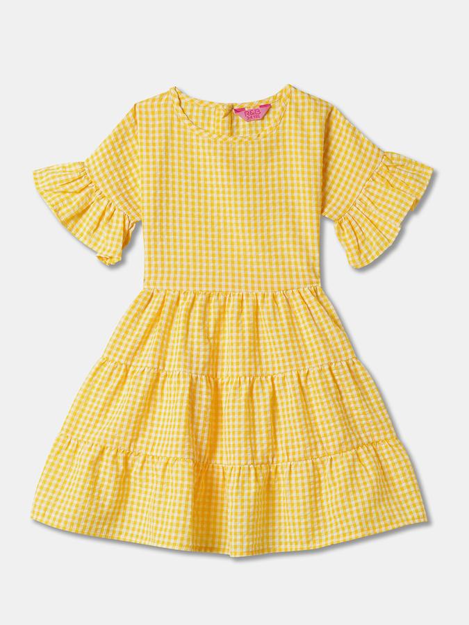 Girls Checkered Casual Dress