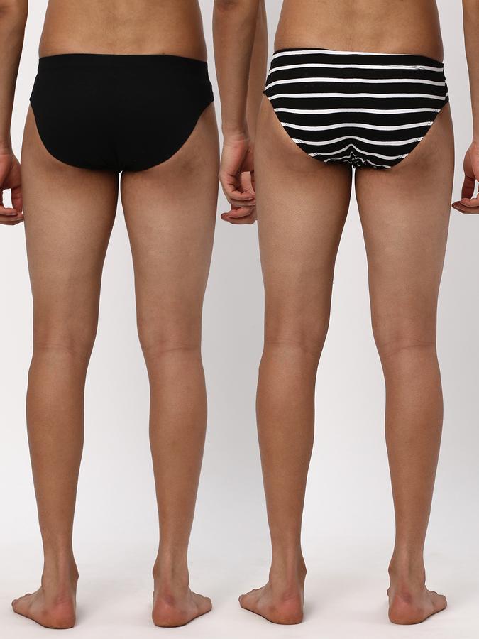 Pack of 2 Men Striped Briefs image number 1