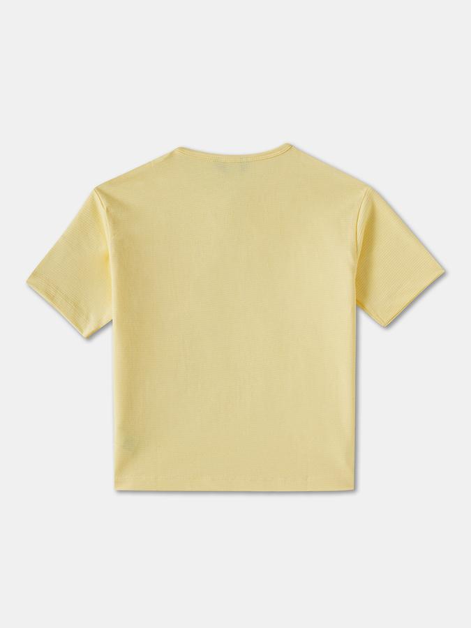 Boys Cotton Regular Fit Henley Neck Solid T-shirt