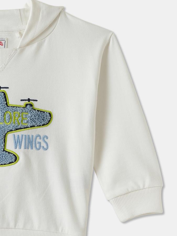 Boys Cotton Relaxed Fit Hooded Graphic Hoodie