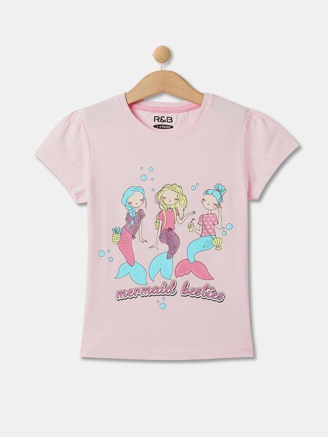 Girls Graphic Print Regular Print Round-Neck T-Shirt image number 0