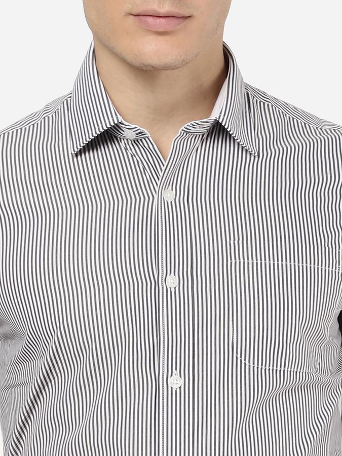 R&B Men Black Formal Shirts image number 3