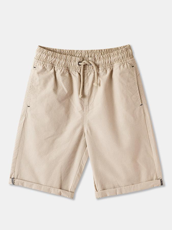 Boys Cotton Regular Fit Mid Waist Woven Shorts