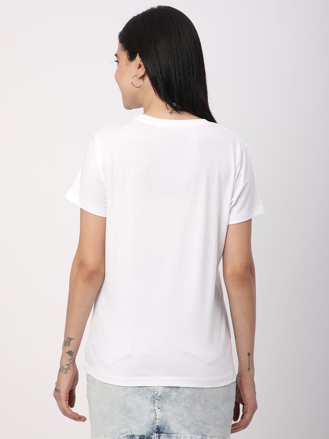 Women Cotton Regular Fit Crew Neck Graphic T-shirt