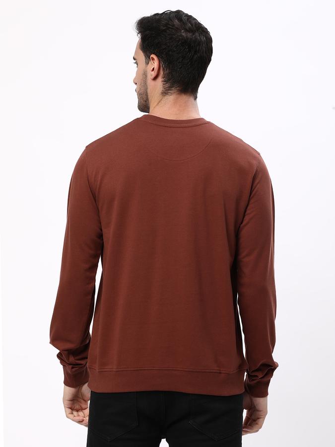 Men Cotton Regular Fit Crew Neck Graphic Sweatshirt