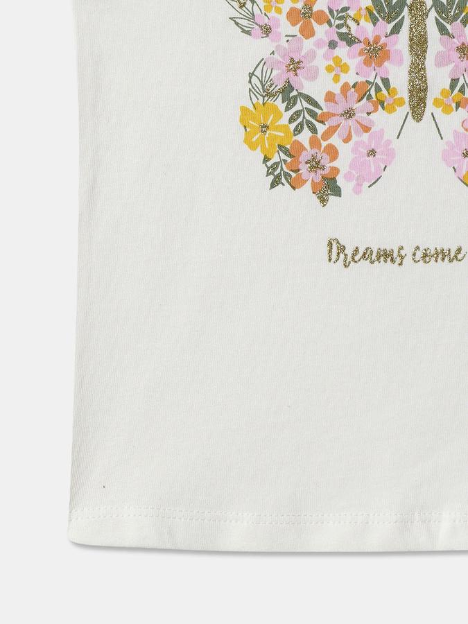 Baby Girls Graphic Print Pure Cotton Regular T Shirt image number 3